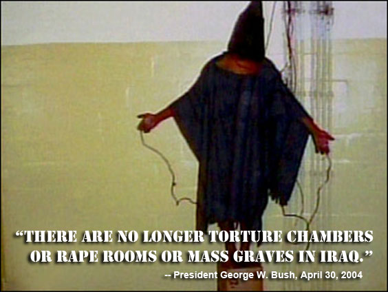 There are no longer torture chambers or rape rooms or mass graves in Iraq